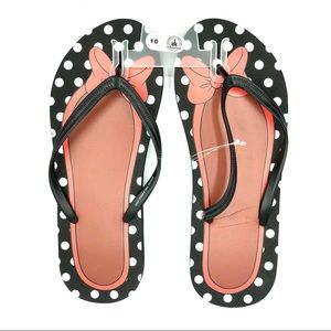Official Disney Park Minnie Mouse Flip Flops